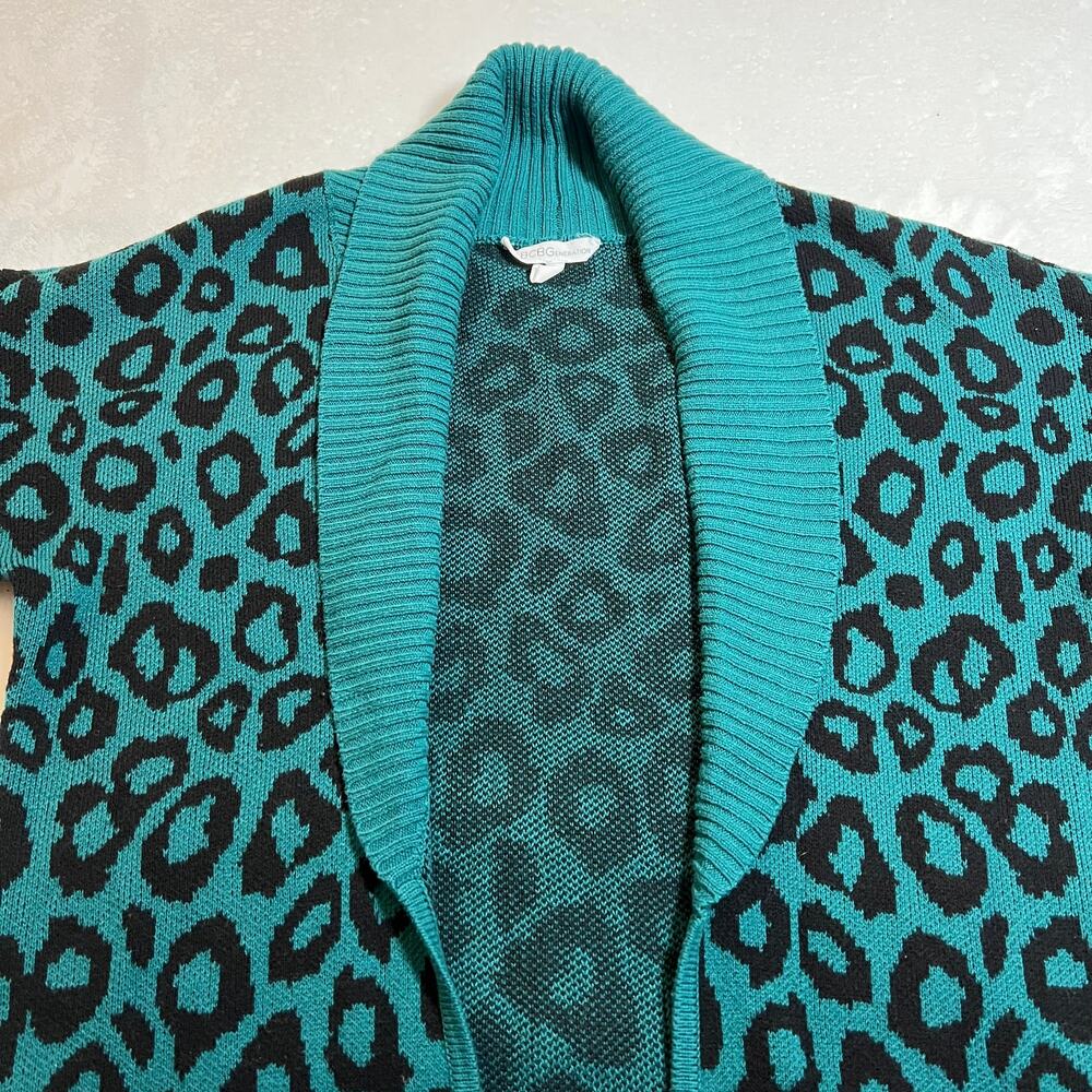 BCBGeneration Women's Leopard Open Front Knit Dus… - image 5